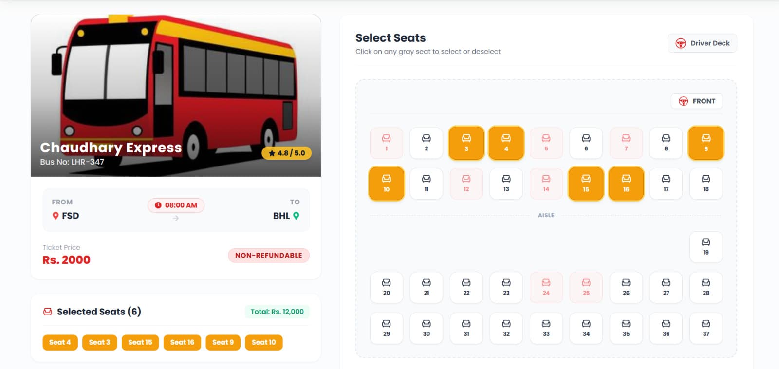 BusMate: Full-Stack Bus Ticket Reservation & Fleet Platform Full Platform Production Screenshot